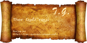 Ther Gyöngyi névjegykártya